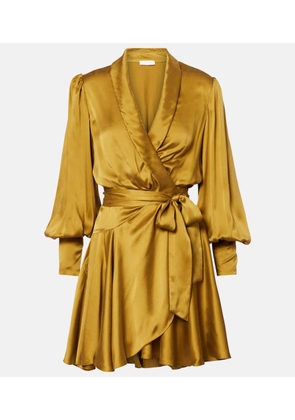 Zimmermann Silk satin wrap dress