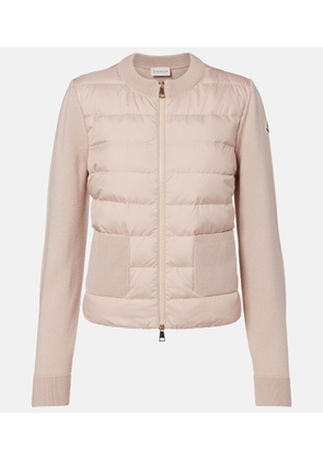 Moncler Down-paneled virgin wool cardigan