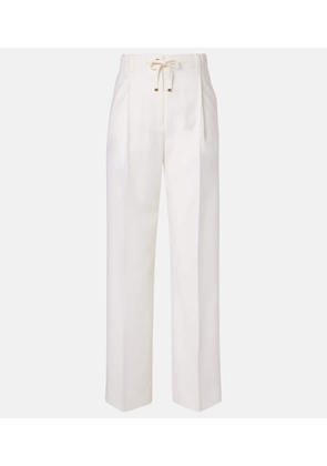 Moncler Pleated wool straight pants