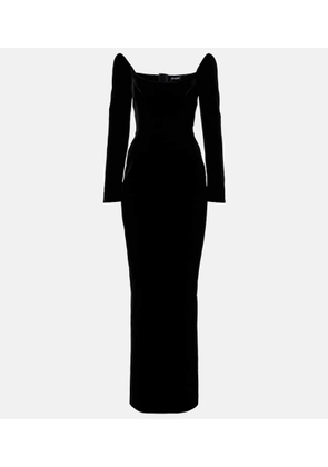 Mugler re/edit Les Meduses velvet corset gown