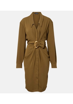 Mugler re/edit Cow-boys crepe twill shirt dress