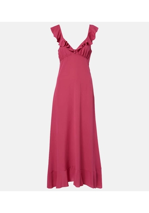 Chloe Ruffled silk midi dress
