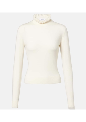 McQueen Scalloped wool-blend sweater