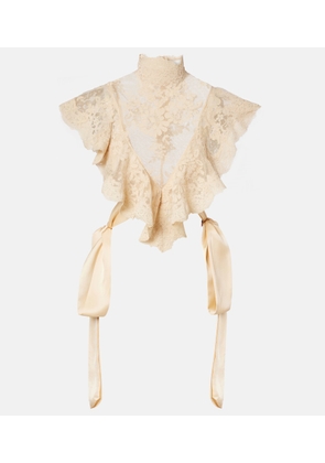 Zimmermann Hypnotic ruffled lace top