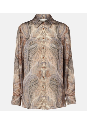 Zimmermann Hypnotic paisley silk satin shirt