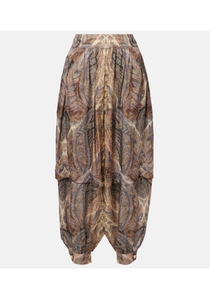 Zimmermann Hypnotic paisley silk tapered pants