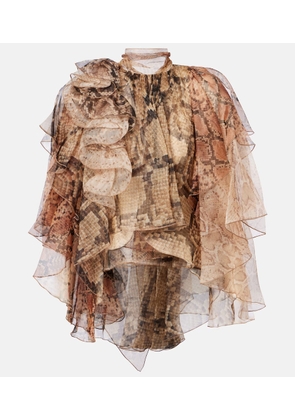 Zimmermann Memento ruffled silk blouse