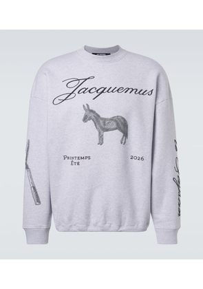 Jacquemus J embroidered cotton fleece sweatshirt