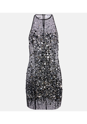 The Attico Sequined sheer minidress