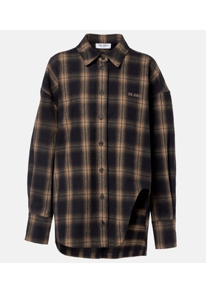 The Attico Checked oversized cotton flannel shirt