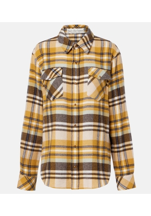 God's True Cashmere Abundance Tartan cashmere shirt with tiger's eye