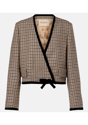 Valentino Houndstooth virgin wool jacket