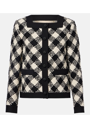 Valentino Checked ruffled tweed jacket