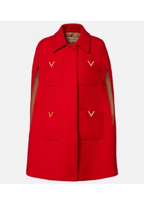 Valentino VLogo wool cape