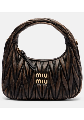 Miu Miu Wander Small matelasse leather tote bag