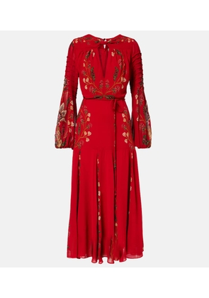 Farm Rio Floral pleated maxi dress