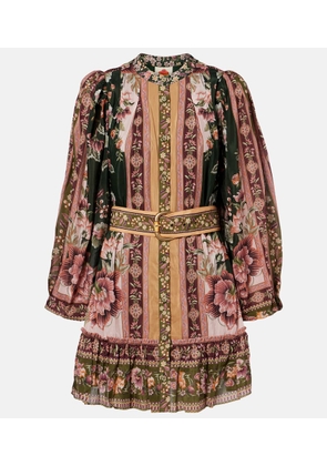 Farm Rio Floral cotton-blend minidress