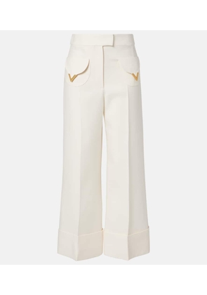 Valentino Crepe Couture wide-leg pants