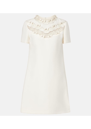 Valentino Crepe Couture bow-detail embellished minidress