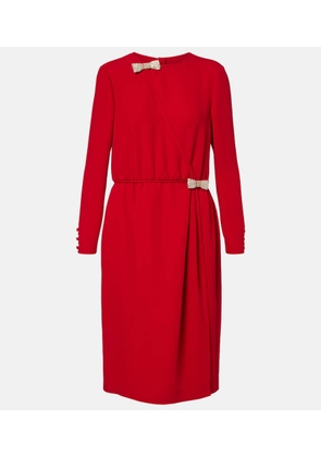 Valentino Embellished silk midi dress