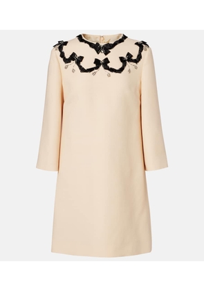 Valentino Crepe Couture embellished minidress