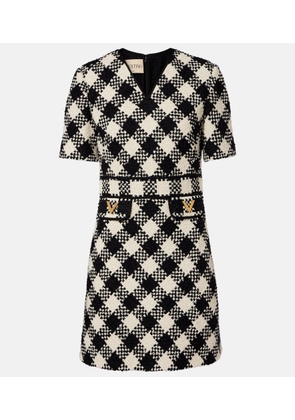 Valentino VGold checked tweed minidress