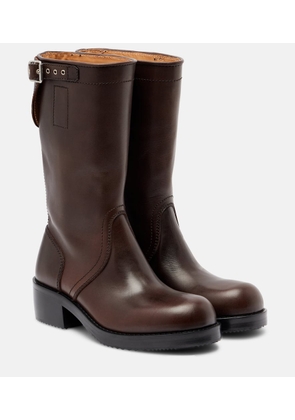 Dries Van Noten Leather biker boots