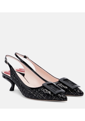 Roger Vivier Virgule 55 sequined slingback pumps