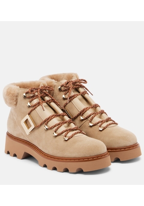 Roger Vivier Viv' Rangers suede lace-up boots