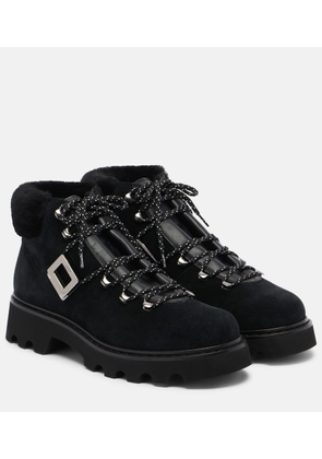 Roger Vivier Viv' Rangers suede lace-up boots