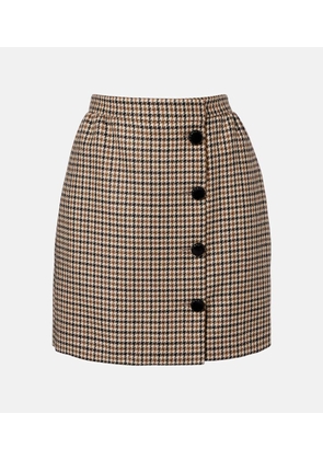 Valentino Houndstooth virgin wool miniskirt