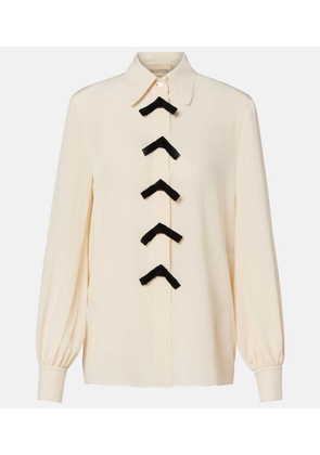Valentino Bow-detail silk crepe de chine blouse