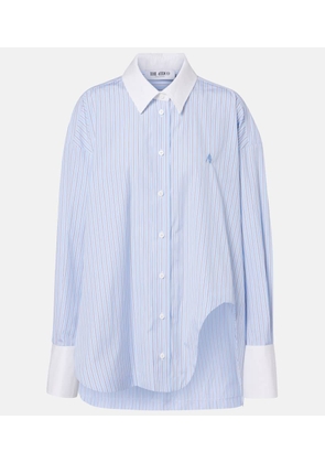 The Attico Striped asymmetric cotton shirt