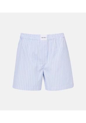 The Attico Striped cotton shorts