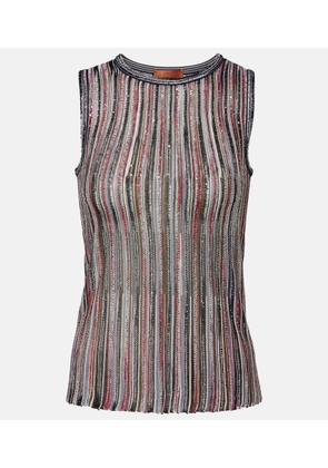 Missoni Sequined striped lame top