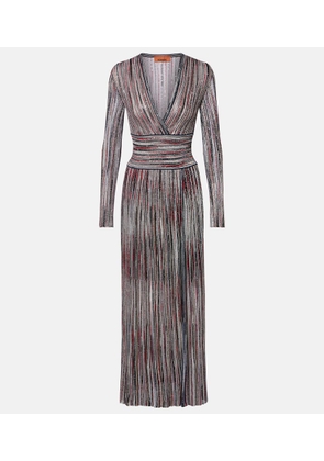 Missoni Striped lame maxi dress