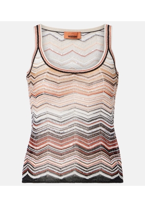 Missoni Zig Zag sequined lame top