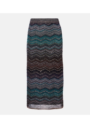Missoni Zig Zag lame midi skirt