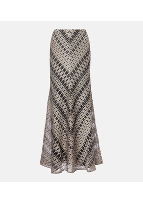 Missoni Open-knit lame maxi skirt