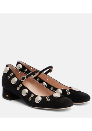 Valentino Garavani Nellcote studded suede Mary Jane pumps