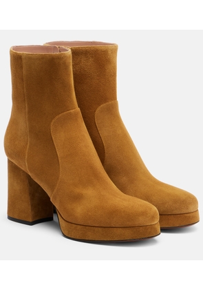 Valentino Garavani Fawcette 90 suede platform ankle boots