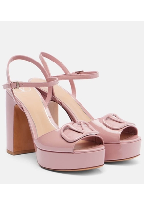 Valentino Garavani VLogo patent leather platform sandals