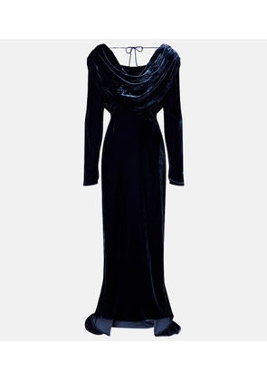 Rotate Ivette draped velvet gown
