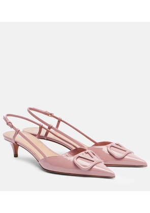 Valentino Garavani VLogo patent leather slingback pumps