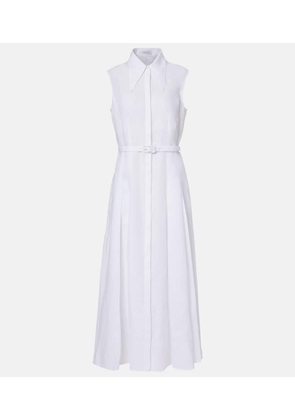 Gabriela Hearst Durand belted linen shirt dress