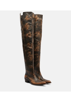 Khaite Clive 35 leather over-the-knee boots