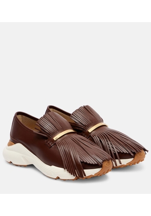 Tod's Fringed leather sneakers