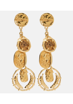 Chloe Chloe Medals embellished drop earrings