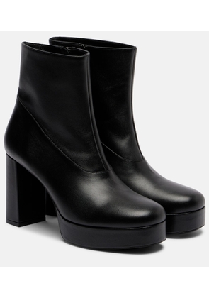 Staud Jodie leather platform ankle boots