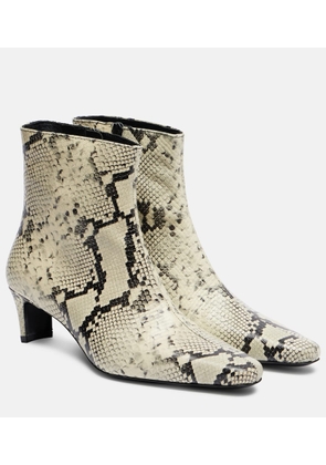 Staud Wally snake-effect leather ankle boots